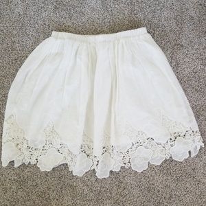 Cottage Core Lace Embroidered Skirt